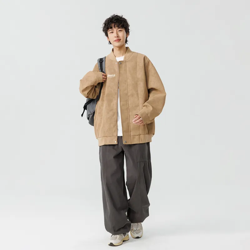 JINBEILE Jackets Coats Unisex Khaki-16