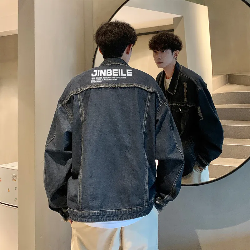 JINBEILE Denim Jackets Unisex-9