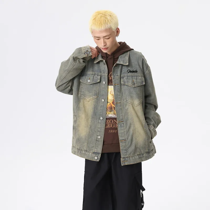 JINBEILE Denim Jackets Unisex-22