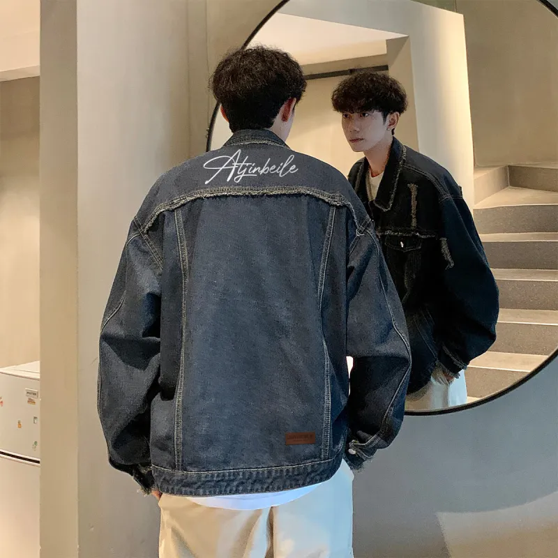 JINBEILE Denim Jackets Unisex-9