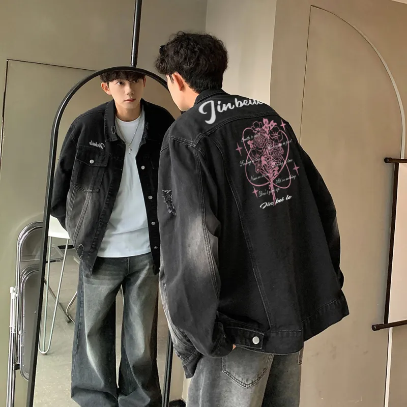 JINBEILE Denim Jackets Unisex-4