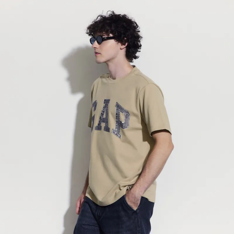 GAP T-Shirts Unisex Khaki+Necklace-4