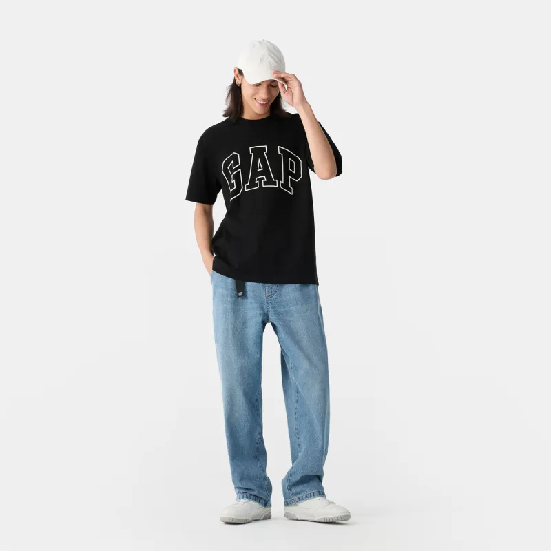 GAP T-Shirts Unisex Black+Necklace-6