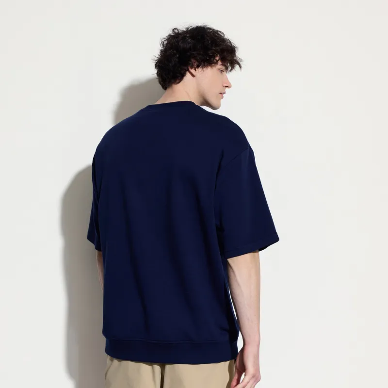 GAP T-Shirts Unisex Marine Blue+Necklace-5