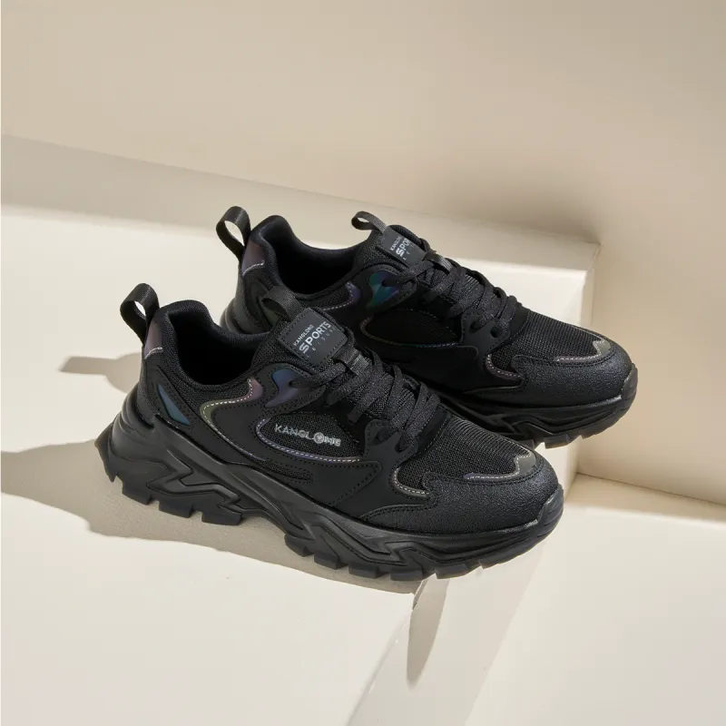 KANGLONG Shock Absorbers With Slip Resistant And Abrasion Resistant Properties Low Top Chunky Sneakers Men's-10