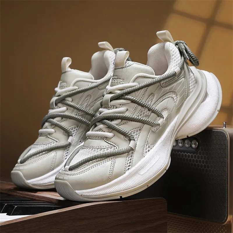 KANGLONG Cushioning, Slip Resistant, Abrasion Resistant, Breathable, Balance, Height Increasing Chunky Sneakers Men's-15
