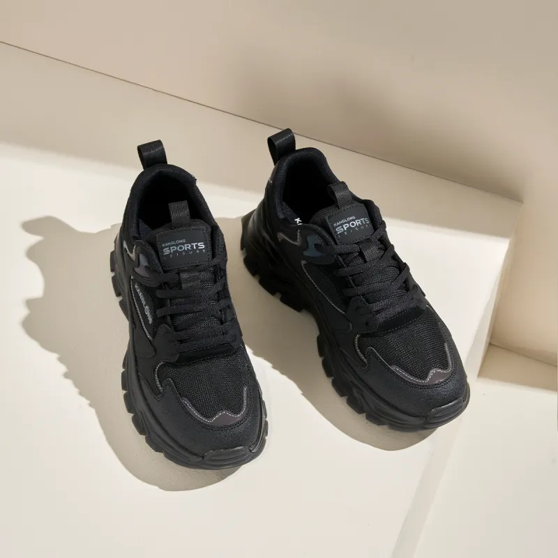 KANGLONG Shock Absorbers With Slip Resistant And Abrasion Resistant Properties Low Top Chunky Sneakers Men's-9