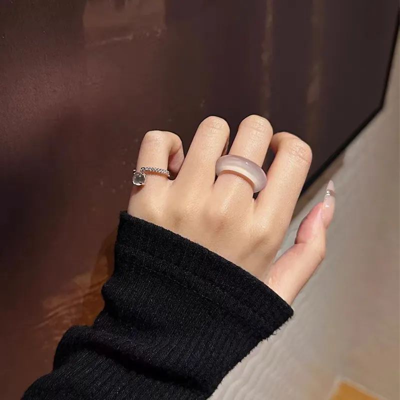 YUDI Jade Rings Unisex-1