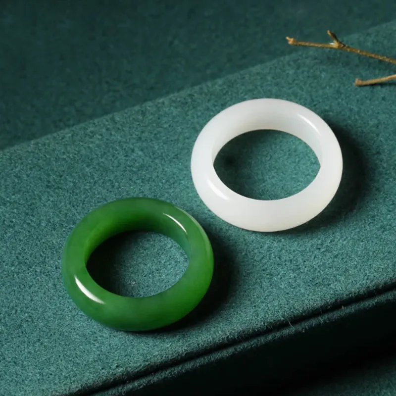 YUDI Hetian Jade Rings Unisex-8