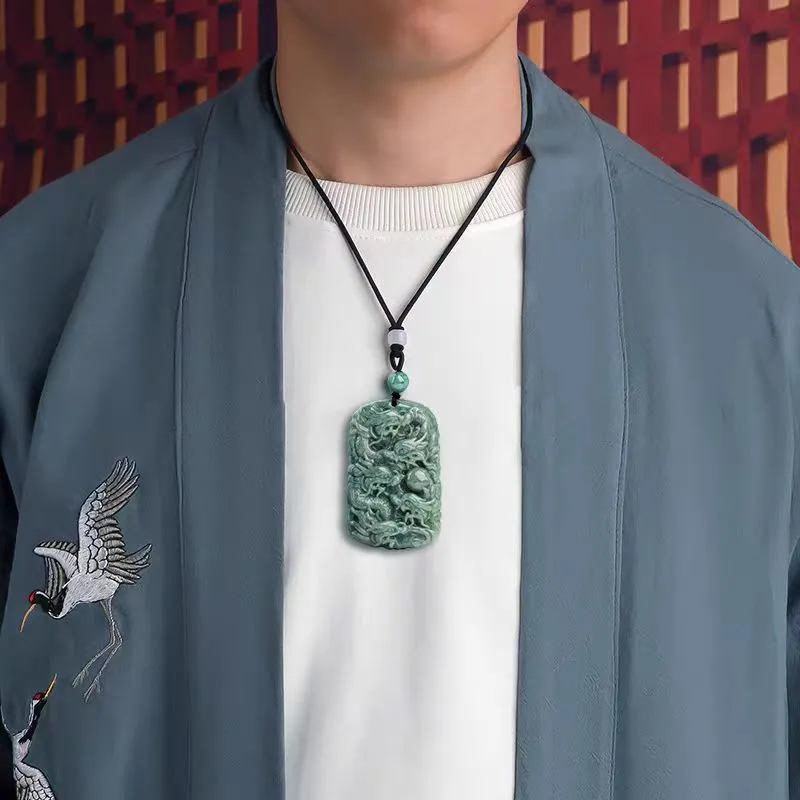 YUDI Glutinous Jade Jadeite Necklaces Unisex-5
