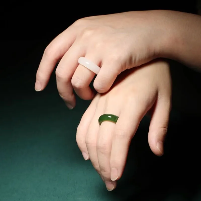 YUDI Hetian Jade Rings Unisex-5