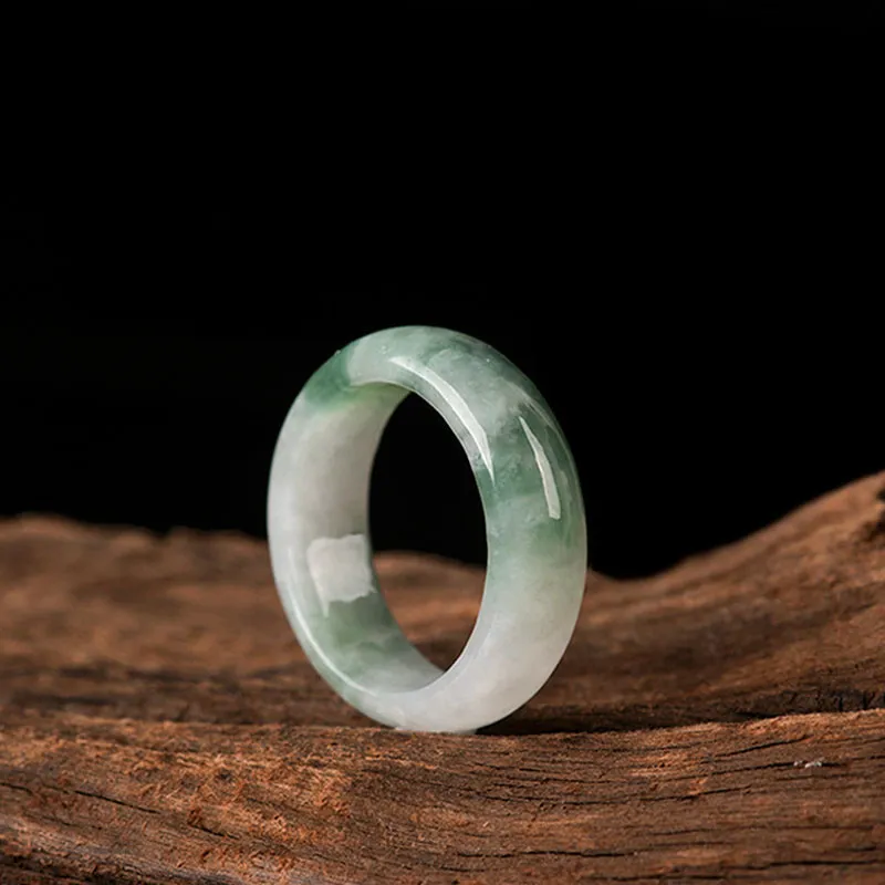 YUDI Glutinous Jade Rings Unisex-2