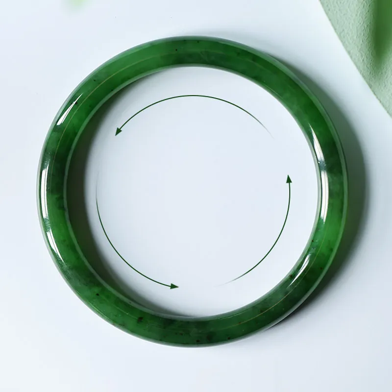 YUDI Hetian Jade Bangles Jasper Women's-3