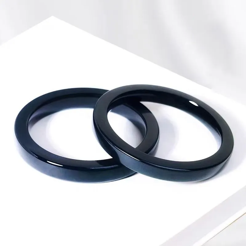 YUDI Hetian Jade Bangles Green Jade Unisex-3