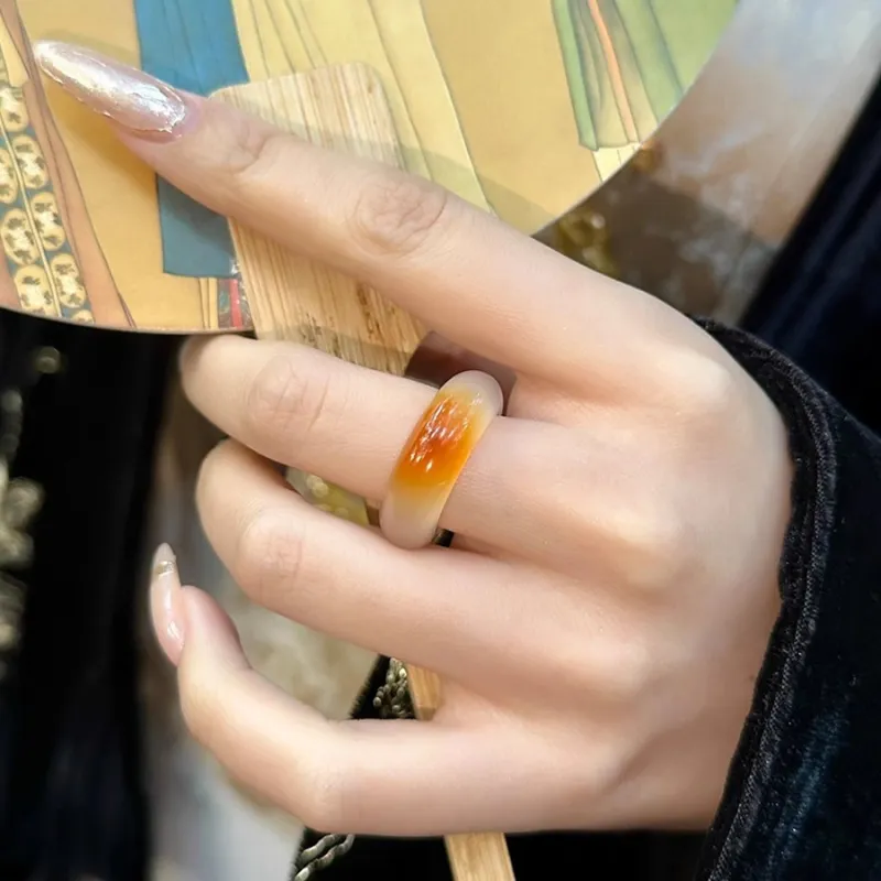 YUDI Jade Rings Unisex-10
