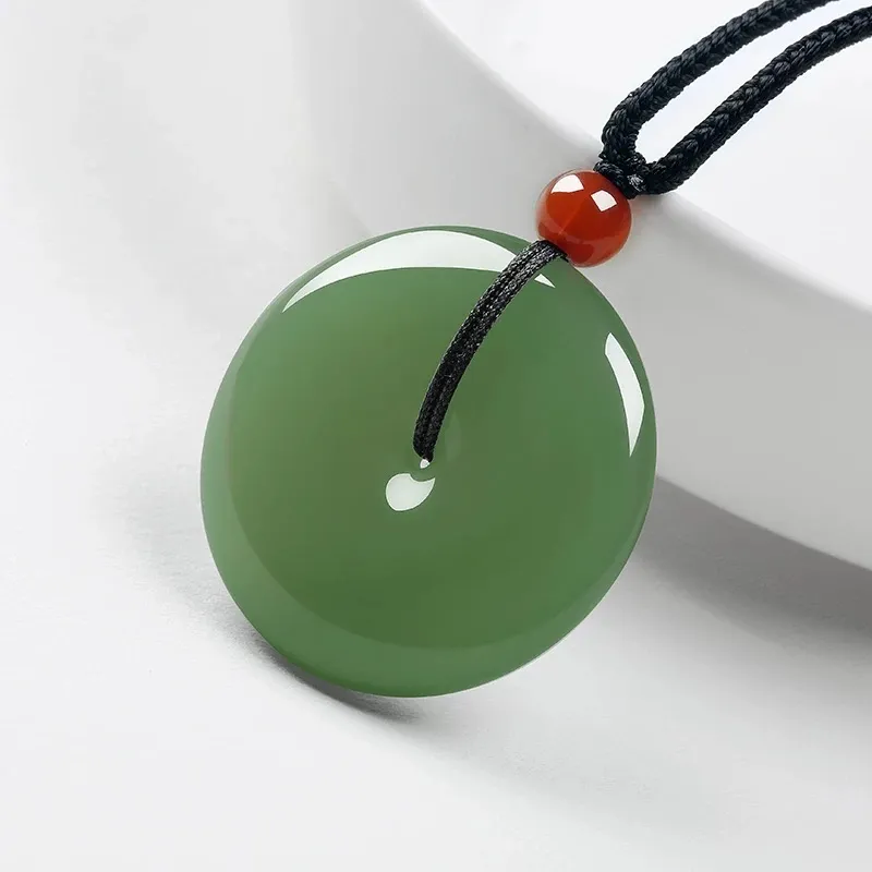YUDI Hetian Jade Necklaces Green Jade Unisex-3