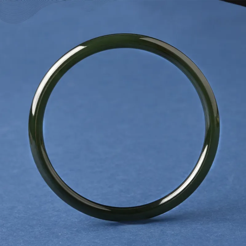 YUDI Hetian Jade Bangles Green Jade Unisex-1