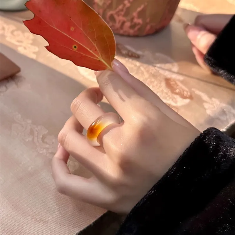YUDI Jade Rings Unisex-6