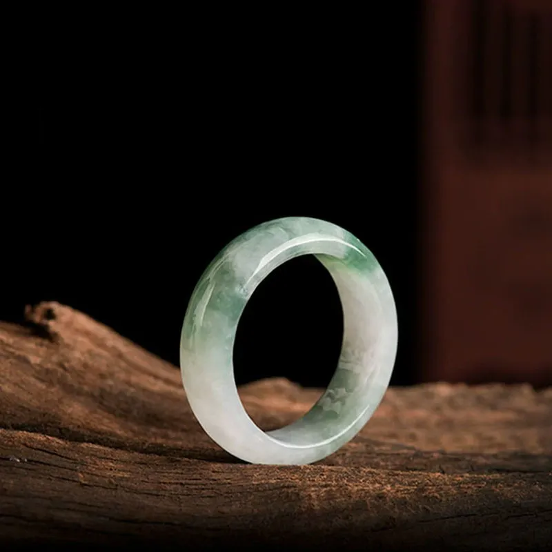 YUDI Glutinous Jade Rings Unisex-1