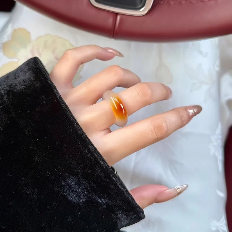 YUDI Jade Rings Unisex-8