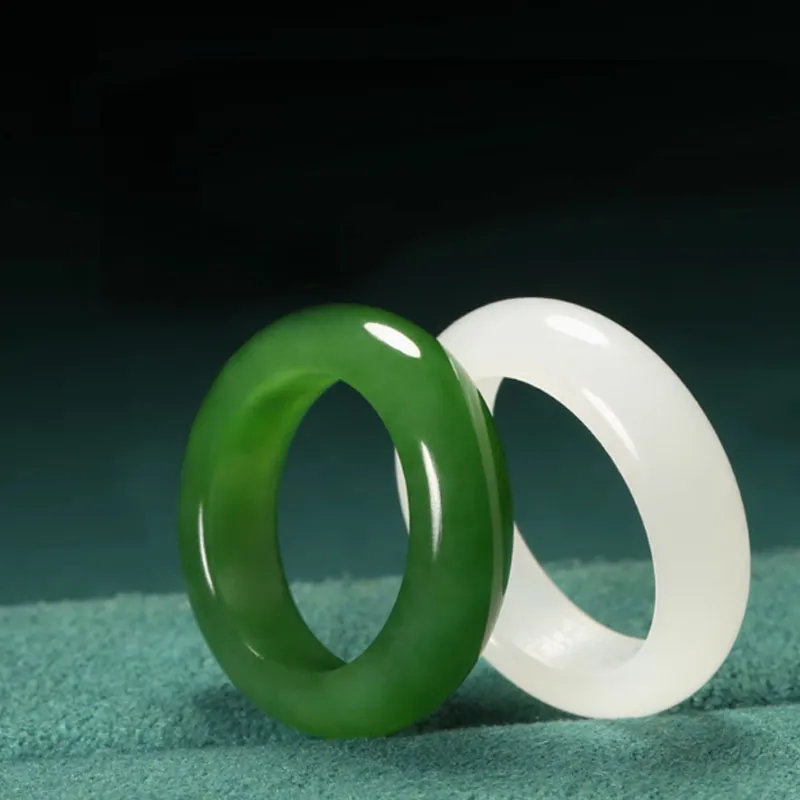 YUDI Hetian Jade Rings Unisex-7
