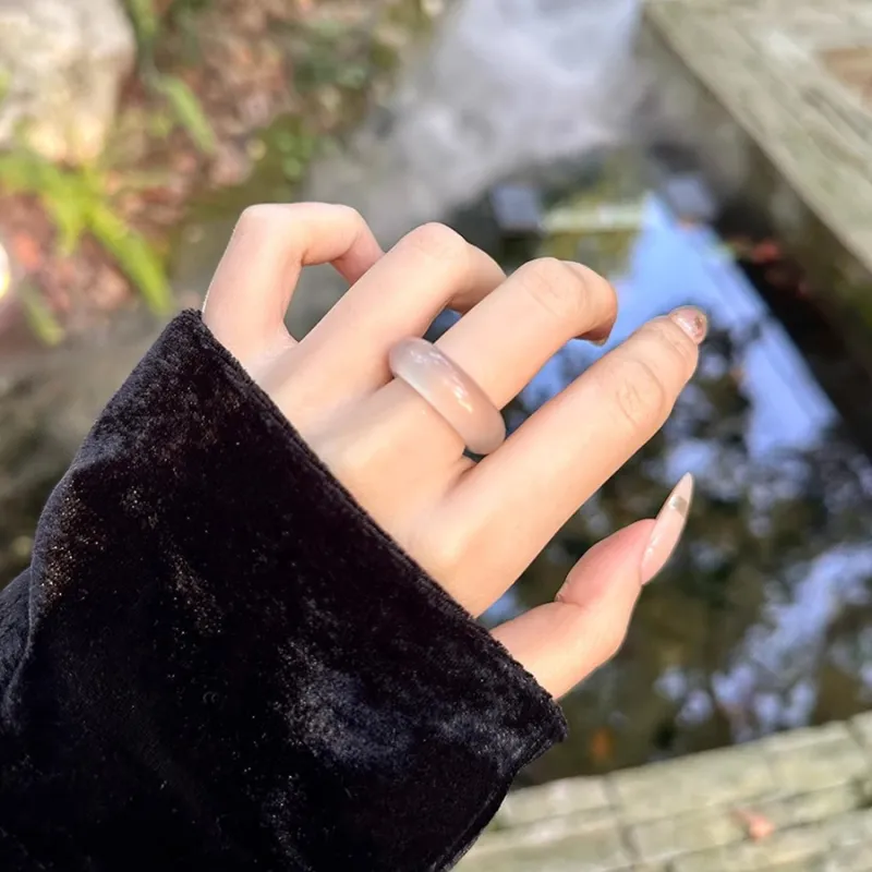 YUDI Jade Rings Unisex-2