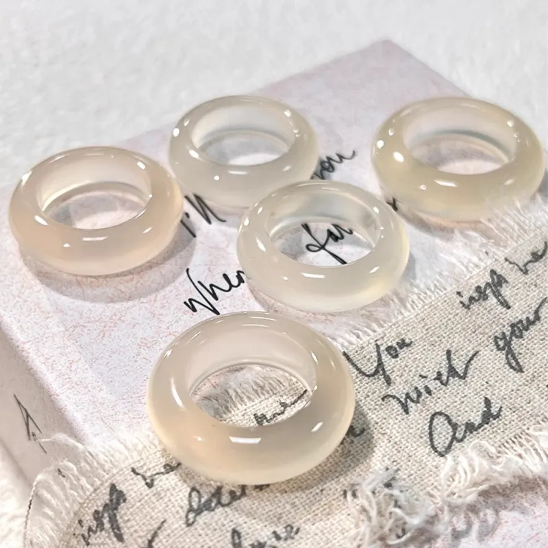 YUDI Jade Rings Unisex-4