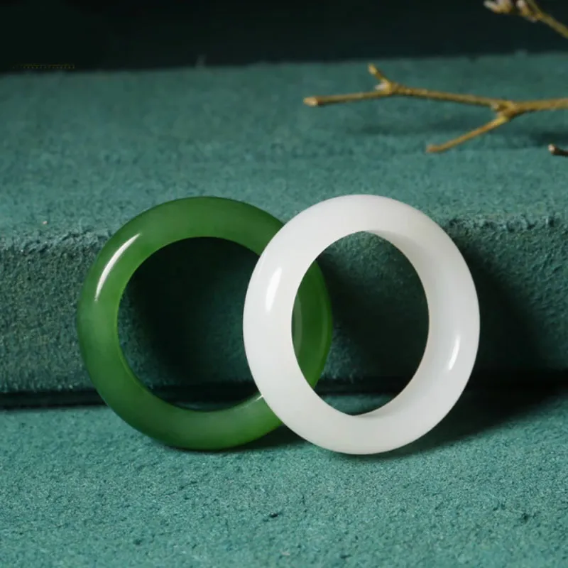 YUDI Hetian Jade Rings Unisex-9