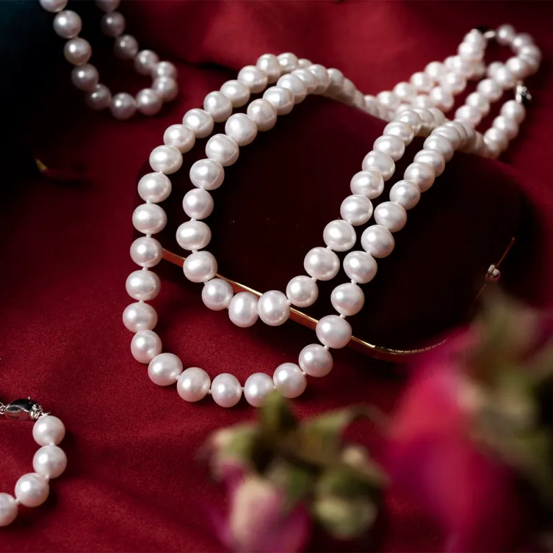 Love Hengxin Pearl Necklaces Unisex-4
