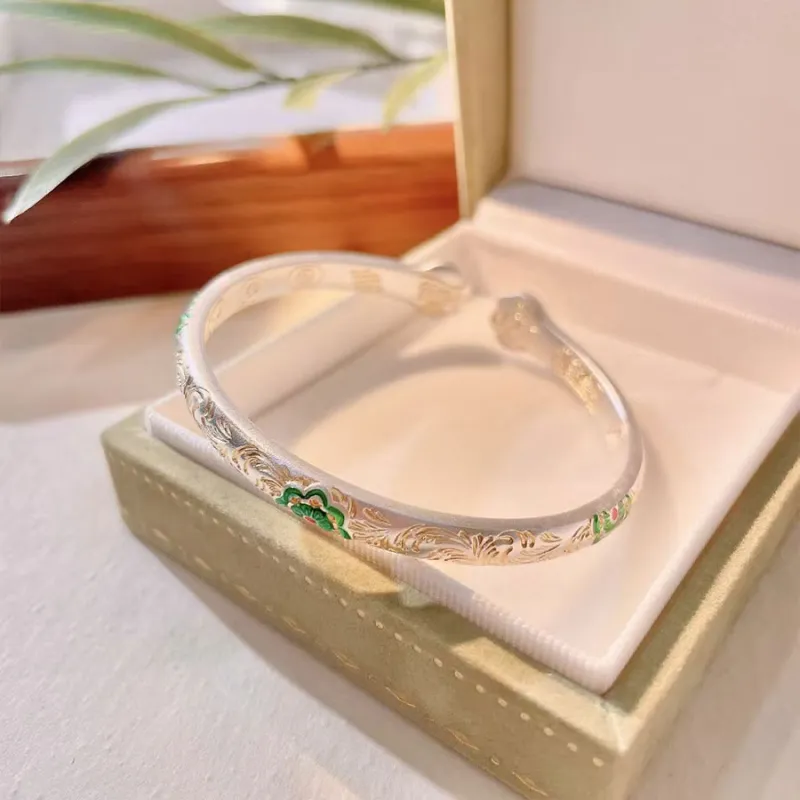 Love Hengxin 999 Fine Silver Bangles Unisex-3
