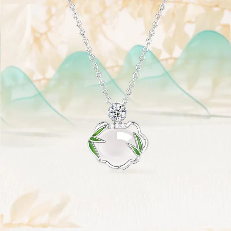 Love Hengxin Chalcedony Jade Necklaces Women's-1