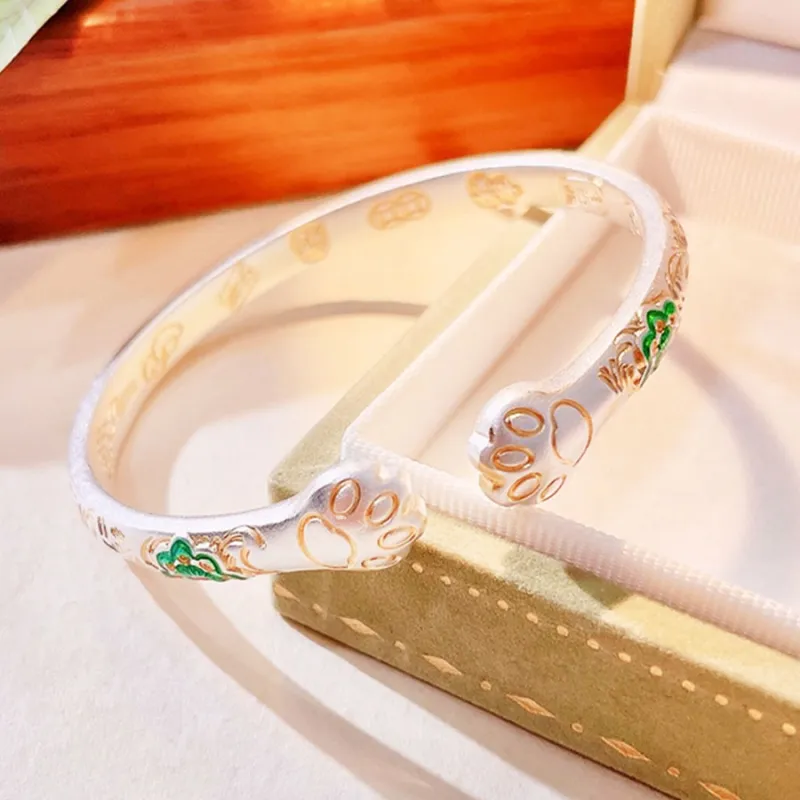 Love Hengxin 999 Fine Silver Bangles Unisex-4