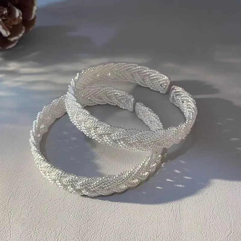 Love Hengxin 999 Fine Silver Bangles Unisex-1
