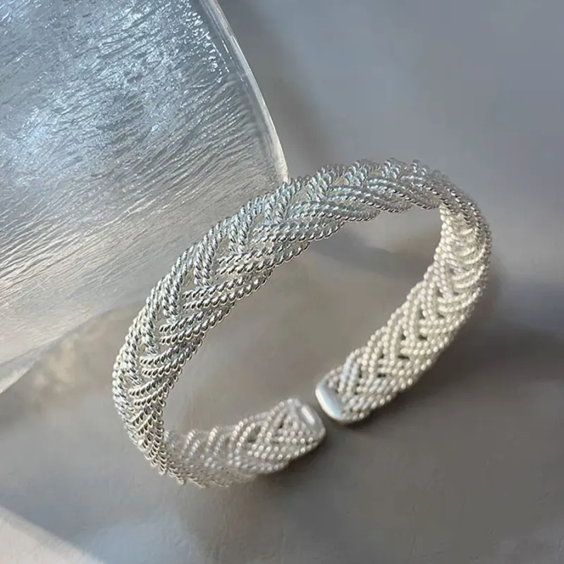 Love Hengxin 999 Fine Silver Bangles Unisex-4