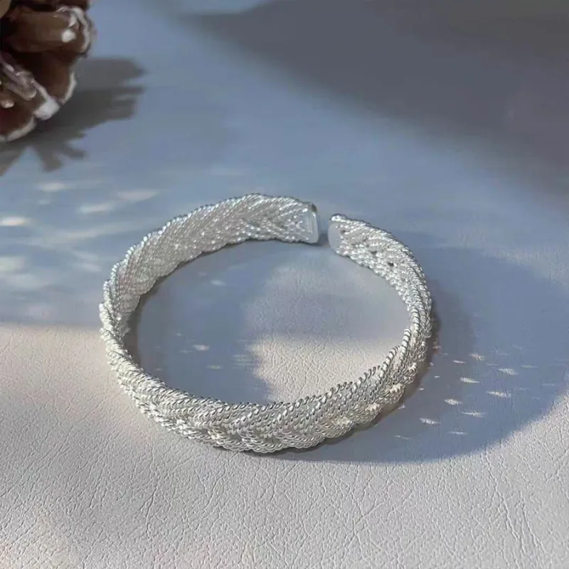 Love Hengxin 999 Fine Silver Bangles Unisex-3