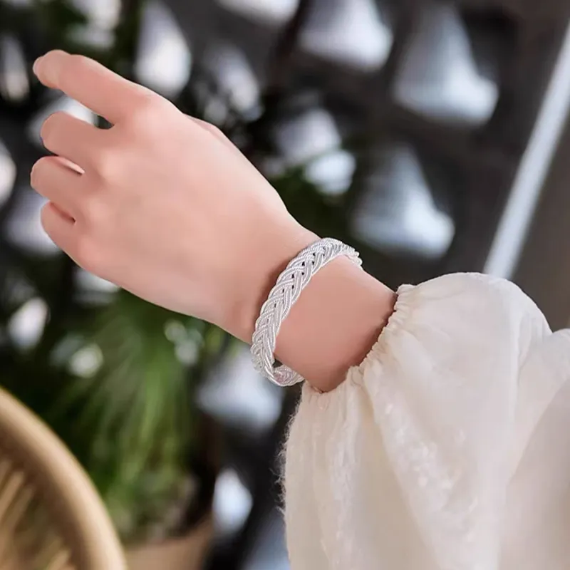 Love Hengxin 999 Fine Silver Bangles Unisex-5
