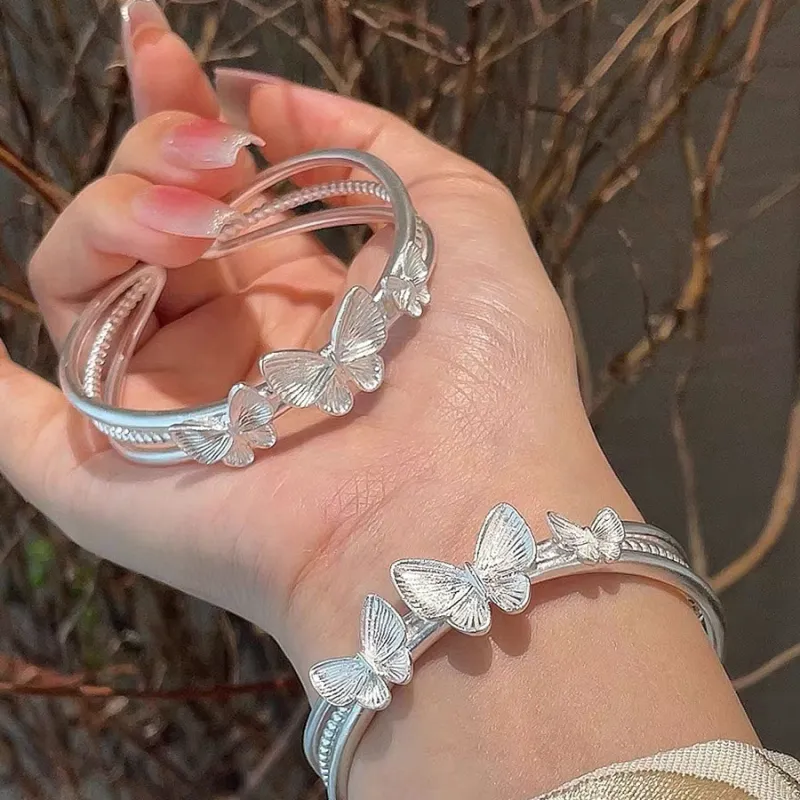 Love Hengxin 999 Fine Silver Bangles Women's-3