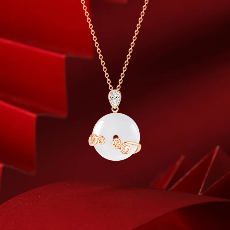 Love Hengxin Chalcedony Jade Necklaces Women's-6