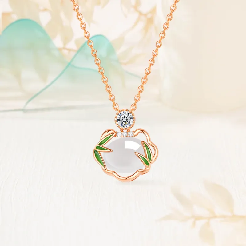 Love Hengxin Chalcedony Jade Necklaces Women's-4