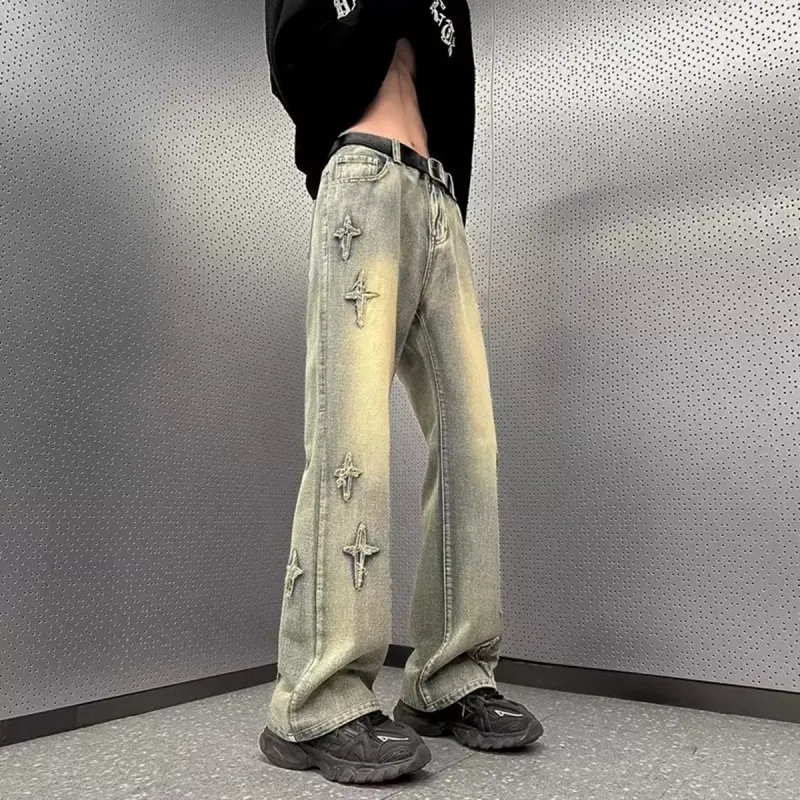 CENPIN Jeans Unisex Yellow Mud-2