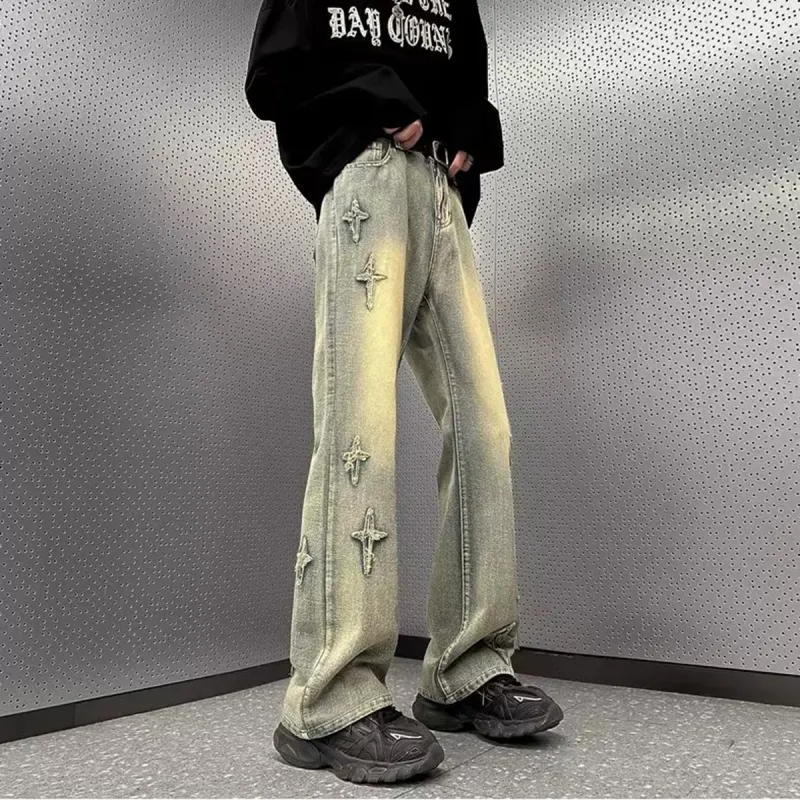 CENPIN Jeans Unisex Yellow Mud-3