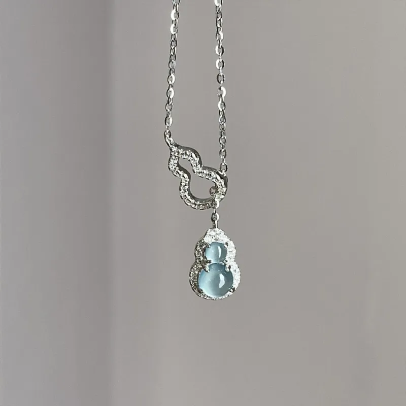 LIBI Ice Glutinous Jadeite Necklaces Women's-3