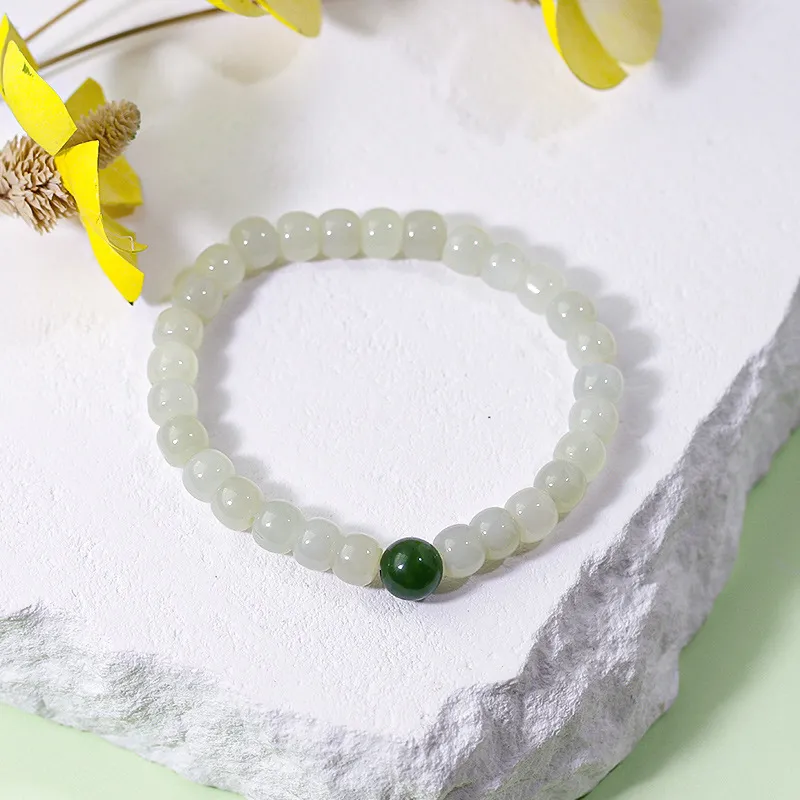 LIBI Hetian Jade Bracelets Green Jade Unisex-5