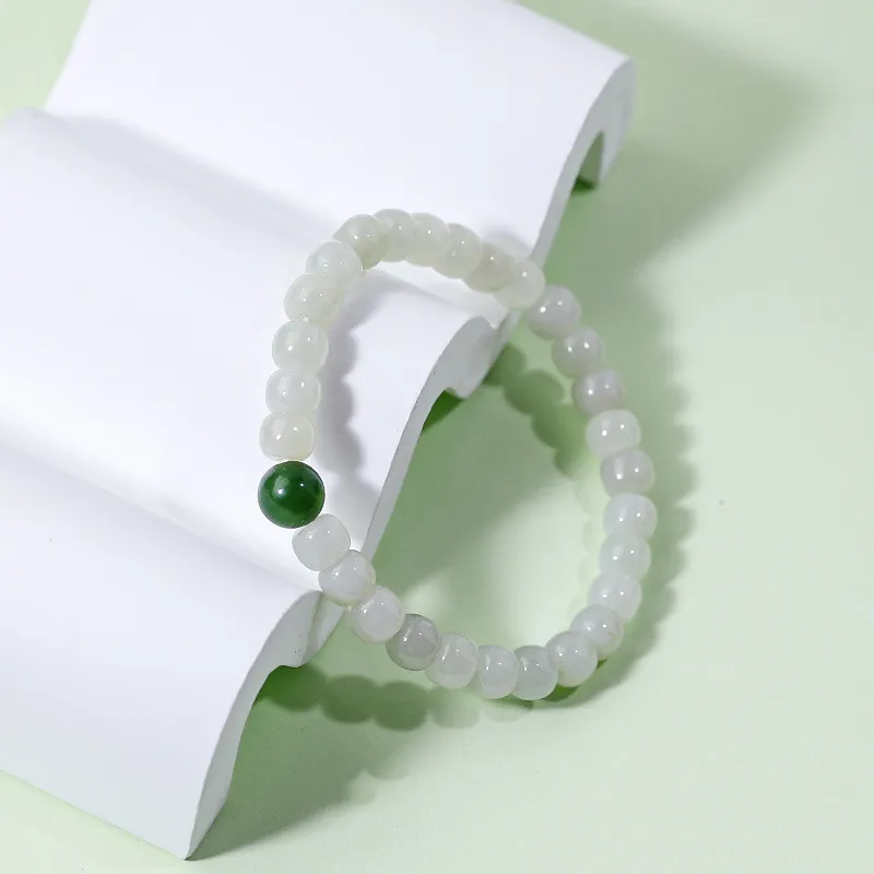 LIBI Hetian Jade Bracelets Green Jade Unisex-3