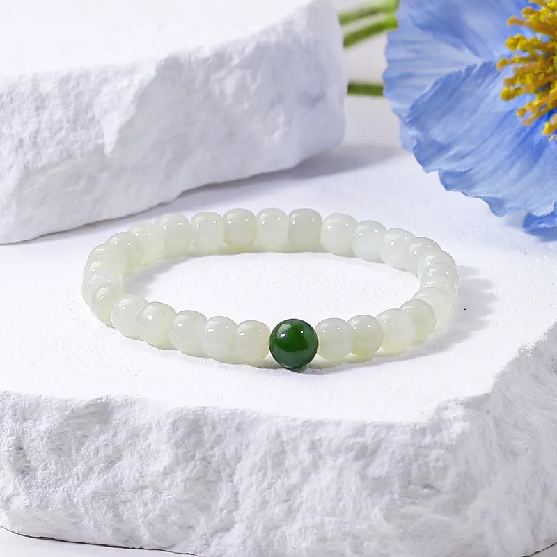 LIBI Hetian Jade Bracelets Green Jade Unisex-1