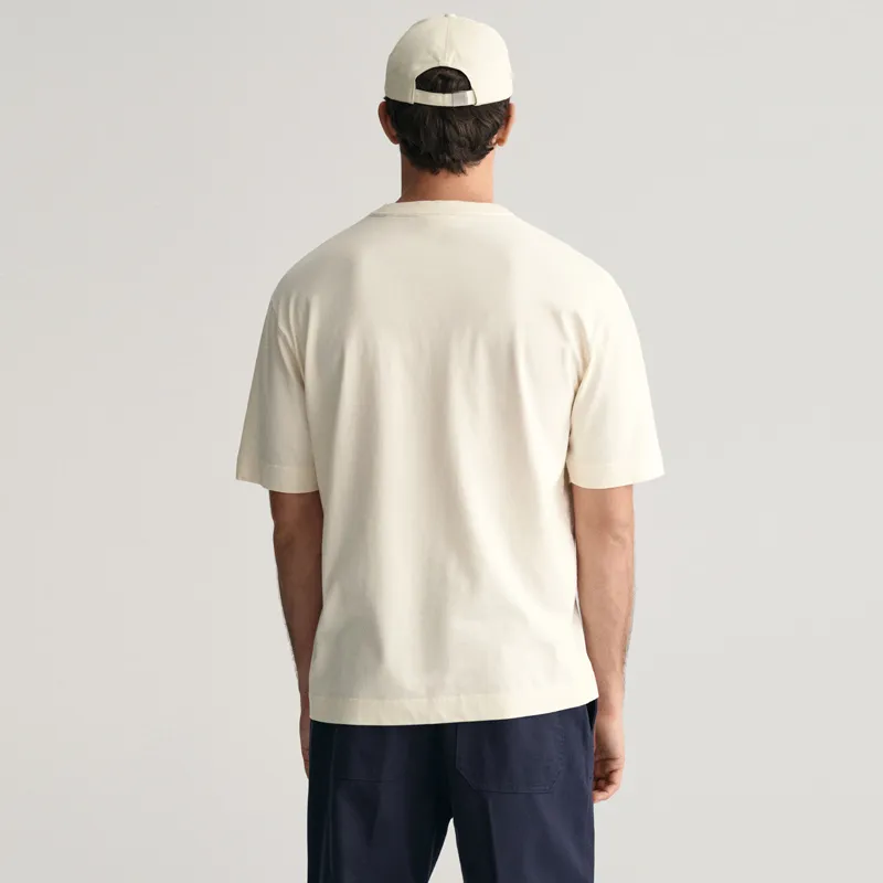 GANT T Shirts Men Milk White 130-1