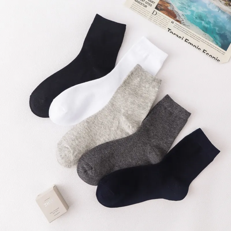 NOME Mid Calf Socks Men Multicolor Basic Mixed Color-2