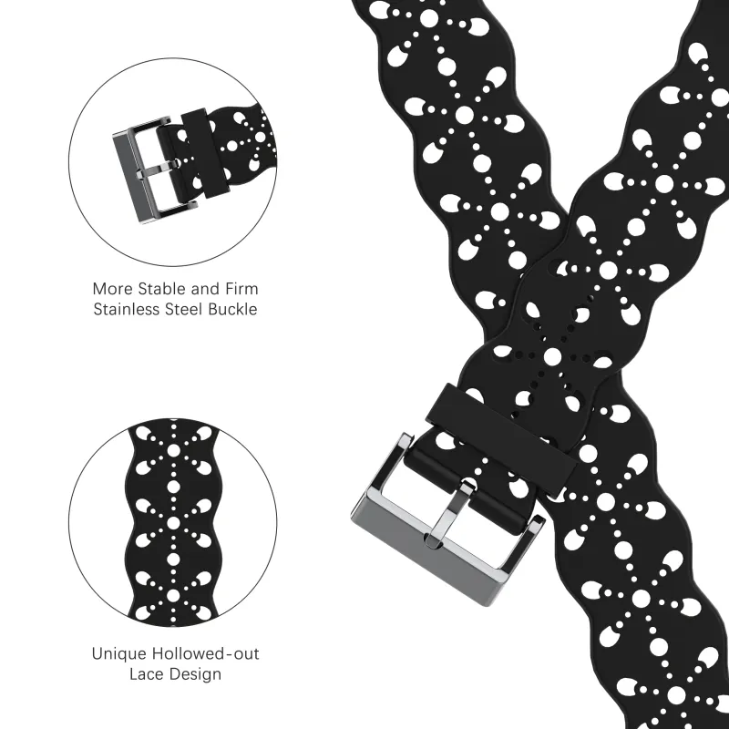 XINGYAAN Watch Band Apple Compatibility Silicone Material-42