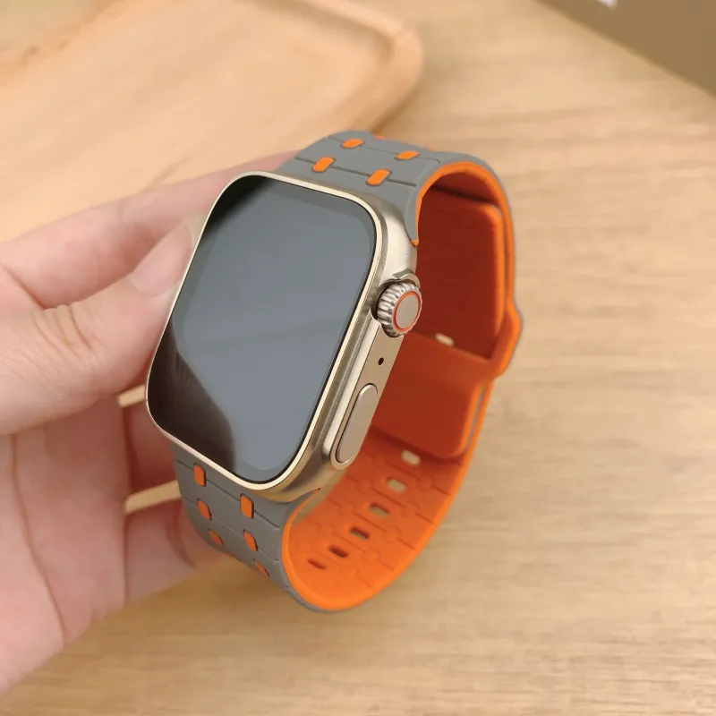 XINGYAAN Watch Band Apple Compatibility Silicone Material-9