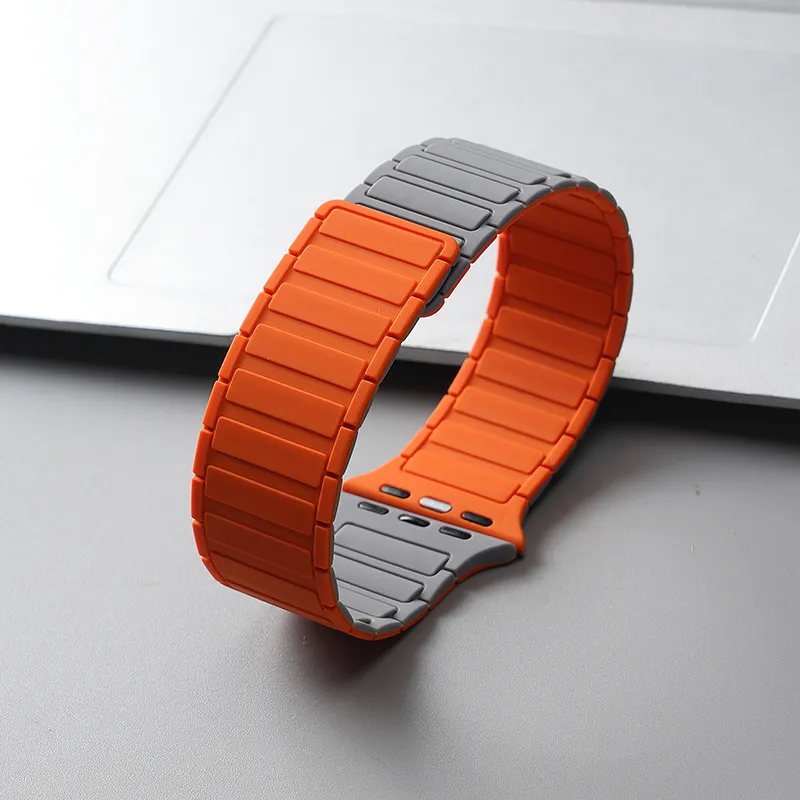 XINGYAAN Apple Compatibility Watch Band Liquid Silicone Material-4